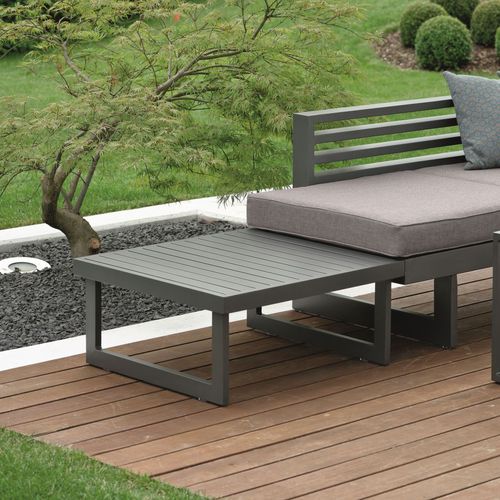 Moderner Beistelltisch - HOLLY  - STERN MOEBEL - Aluminium / Gestell aus Aluminium / quadratisch