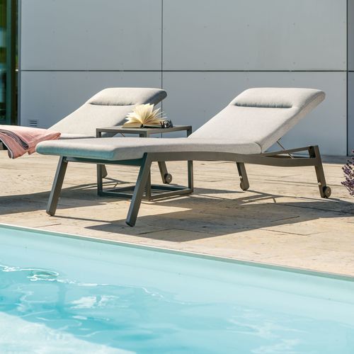 Moderne Sonnenliege - ALLROUND - STERN MOEBEL - Stoff / Aluminium / Contract
