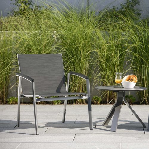 Moderner Sessel - TOP - STERN MOEBEL - Textil / Aluminium / grau