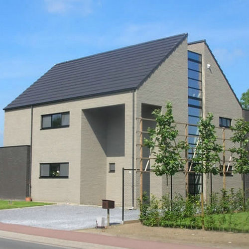 Tonriemchen - ZERO® : PLATINA - Vandersanden Group - für Fassaden / Relief / grau