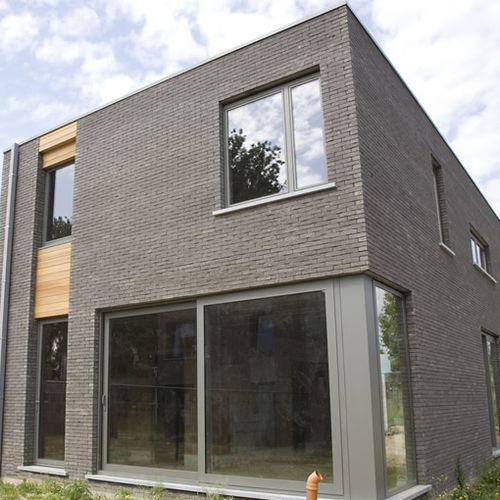 Tonriemchen - ZERO® : LETO - Vandersanden Group - für Fassaden / Relief / grau