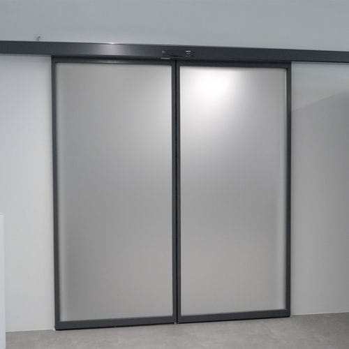 Eingangstür - AS3000 Series - FAAC - Metall / Glas / Schiebe