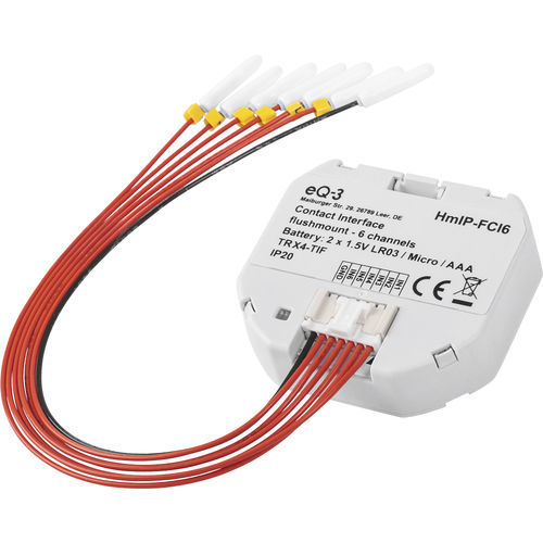 Schnittstellenmodul für Hausautomationssystem - HmIP-FCI6 - Homematic IP by eQ-3 - für Drucktaster / Datenfunk