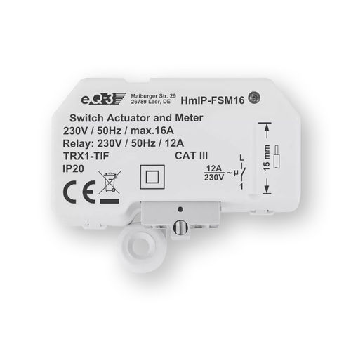 Schaltaktor für Hausautomationssystem - HmIP-FSM16 - Homematic IP by eQ-3 - Flacheinbau / für Privatgebrauch / für den Innenraum