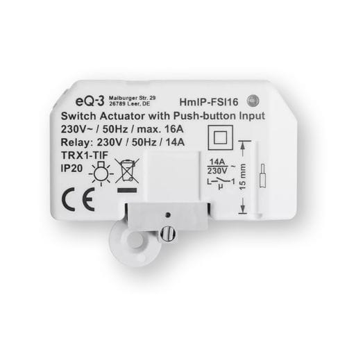 Schaltaktor für Hausautomationssystem - HmIP-FSI16 - Homematic IP by eQ-3 - Einbau / für Privatgebrauch / für den Innenraum