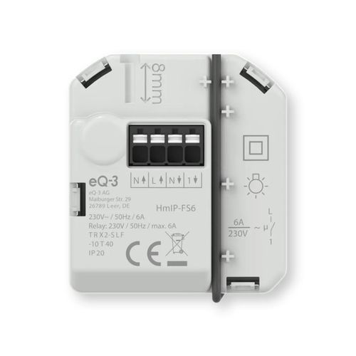 Schaltaktor für Hausautomationssystem - HMIP-FS6 - Homematic IP by eQ-3 - Flacheinbau / für Privatgebrauch / für Außenbereich
