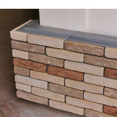 Terrakotta-Riemchen - TERRACOAT® - PICA - für Außenbereich / verklebt / modern