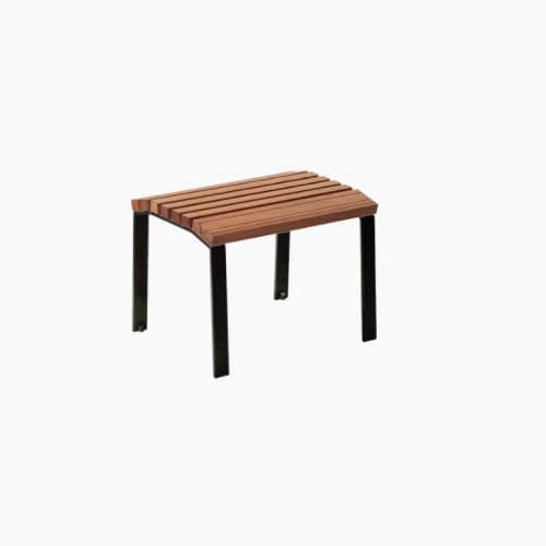 Klassischer Hocker - CALMA - Breinco - Holz / Gestell aus Stahl / für öffentliche Bereiche