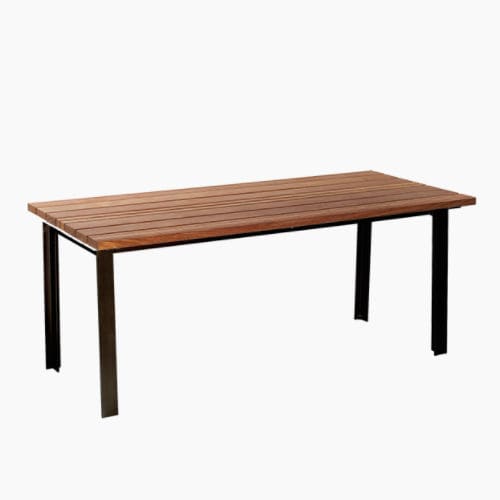 Klassischer Tisch - CALMA - Breinco - Holz / Gestell aus Stahl / rechteckig