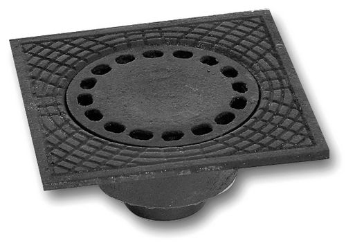 Gusseisen-Bodenablauf - SS1515 - GLS Prefabricados - quadratisch