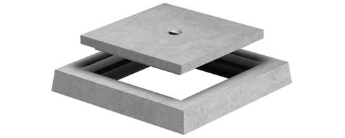 Betonschachtdeckel - TA3030E - GLS Prefabricados - quadratisch / Fertigbau