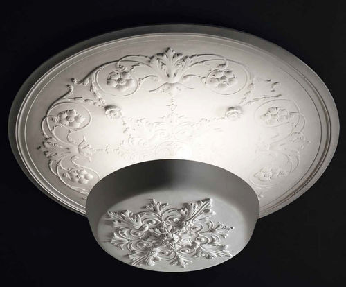 Moderne Deckenleuchte - DRILL : AP/ PL 80 - Façon de Venise - rund / Gips / LED