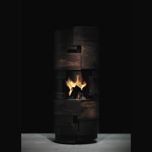 Holzkohle-Gartengrill - INTERMEZZO - Glammfire - Einbau / COR-TEN®-Stahl