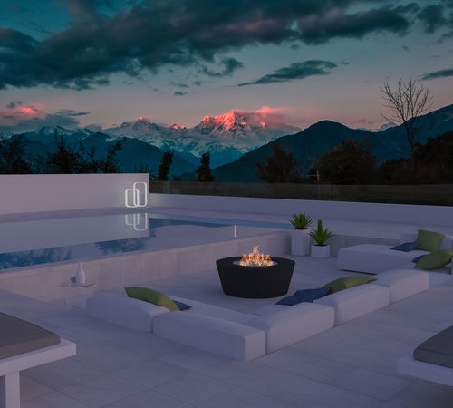 Garten-Feuerstelle / Gas - OTELLO - Glammfire - Stahl / Edelstahl / COR-TEN®-Stahl