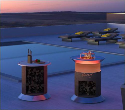 Holz-Gartengrill - ALBA GRILL - Glammfire - für professionellen Einsatz / für öffentliche Bereiche / freistehend