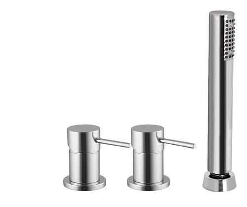 Zweigriffmischer für Badewanne - F3044/1 - Fima Carlo Frattini - Aufsatz / aus verchromtem Metall / für Badezimmer