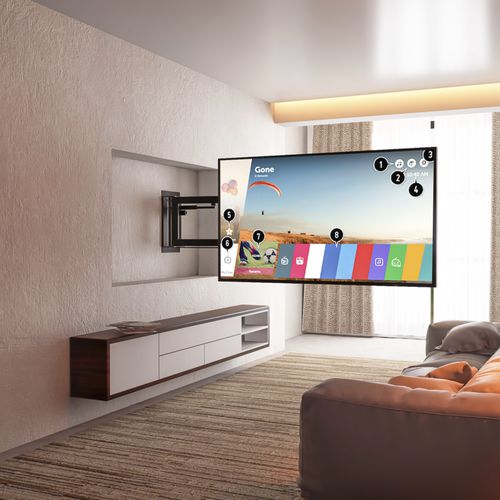 Moderne TV-Wandhalterung - ULTIMATE 1000 - Digisonic Srl - orientierbar / motorisiert / Metall