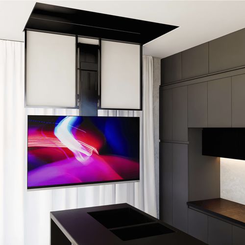Moderne TV-Deckenhalterung - ULISSE EXTENDER  - Digisonic Srl - motorisiert, für Deckenmontage / ferngesteuert / Lift