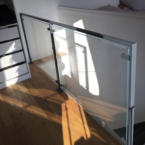 Glasgeländer - MIX - Trescalini - Edelstahl / Stahl / Glasplatten