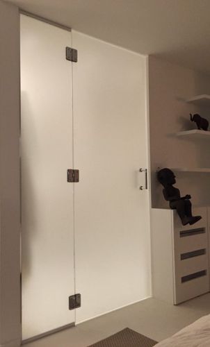Tür für Innenbereich - Trescalini - Glas / Stahl / Edelstahl
