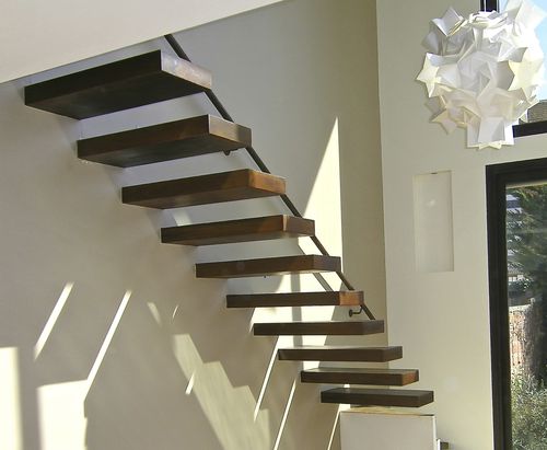 Gerade Treppe - AERO ACIER CORTEN - Trescalini - Metallstufen / mit Metallstruktur / modern