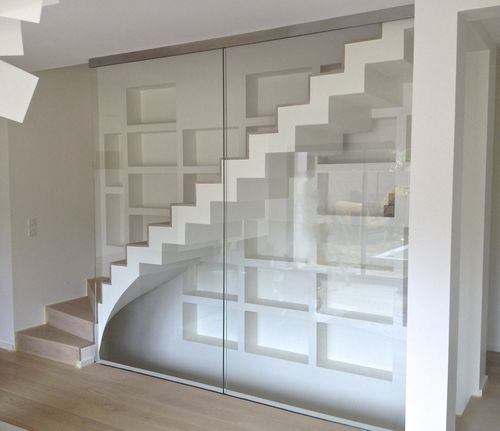 Hartglasgeländer - ALTO - Trescalini - Glasplatten / für den Innenraum / für Treppen
