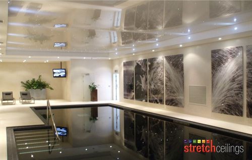 Segeltuch-Spanndecke - FIBRE OPTICS - Stretch Ceilings - mit Wärmestrahlung / beleuchtet
