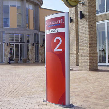 Bodenstehendes Schild - Vista Light  - Vista System - Aluminium / beleuchtet / zur Orientierung