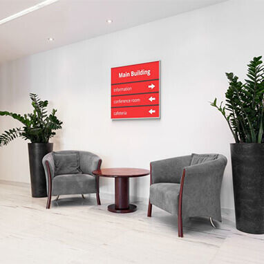 Wandmontiertes Schild - Vista Sharp  - Vista System - Aluminium / zur Orientierung / für den Innenraum