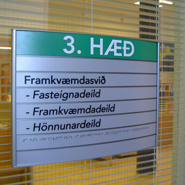 Wandmontiertes Schild - D11 / D11U - Vista System - PVC / aus Acrylglas / Aluminium