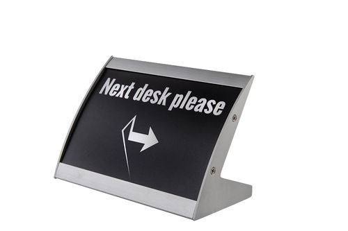 Tischschild - T11 - Vista System - Aluminium / für den Innenraum