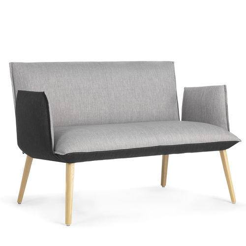Hohe Polsterbank - SOFT DUO BI H40 +A - Mobitec Systems S.A. - modern / Stoff / mit Armlehnen