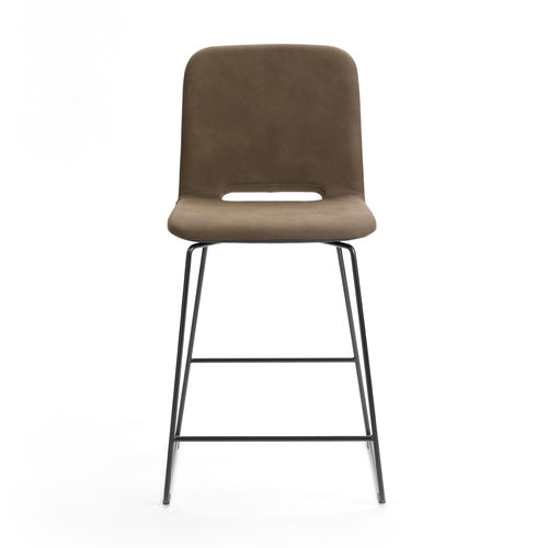 Moderner Hocker - PAMP BI H62 PM - Mobitec Systems S.A. - Leder / Gestell aus Holz / Gestell aus Metall
