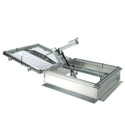 Aluminium-Rauchabzugsfenster - EXS - BASSO FRANCO - Rauch- und Wärmeabzugsanlage