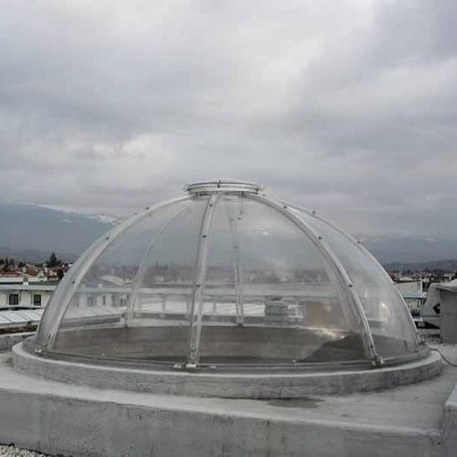 Polycarbonat-Lichtkuppel - SELF-SUPPORTING MODULAR - CAODURO - gebogen / für Dachterrasse / transparent