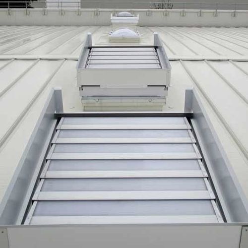 Rauch- und Wärme-Abzugsanlage / Polycarbonat - SMOKE LAME™ TT - CAODURO - Aluminium / Rauch- und Wärmeabzugsanlage / für Dach