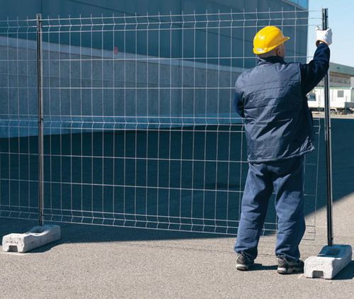 Zaun / geschweißter Maschendraht - MOBICLIC - CAVATORTA - für Baustellen / zur beruflichen Nutzung / galvanisiertem Stahl