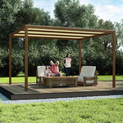 Selbsttragende Pergola - COSPISUN KIT - COSPICON  SA - Aluminium / Polycarbonat-Überdachungen / maßgefertigt