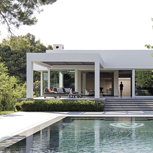 Selbsttragende Pergola - COSPI BIO - COSPICON  SA - angebaut / Aluminium / mit orientierbaren Lamellen