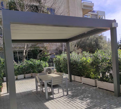 Selbsttragende Pergola - COSPIBIO - COSPICON  SA - Aluminium / aus lackiertem Aluminium / mit orientierbaren Lamellen