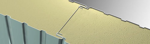 Sandwichpaneel für Wand - ALFA 2 - ISOLPACK - einseitig metallbeschichtet / PUR-Kern