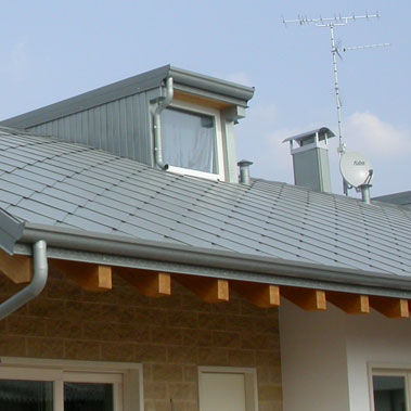 Titanzink-Regenrinne - MAZZONETTO - halbrund