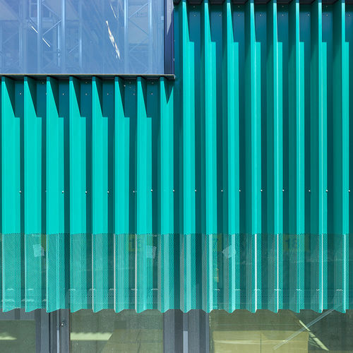 Profilierte Fassadenverkleidung - MONTAFORM® DESIGN 100-3/825 - MONTANA BAUSYSTEME - Folie / Aluminium / Stahl