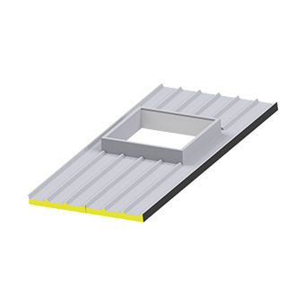 Sandwichpaneel für Dach - ADJUSTMENT BASE - MONTANA BAUSYSTEME - 2 Metall-Deckschichten / Polyisocyanuratkern PIR
