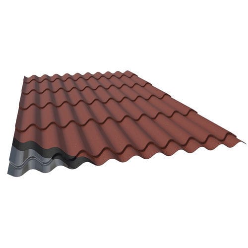Schrägdach - CoverTile - ONDULIT ITALIANA - Flach / Metall / Ziegeloptik