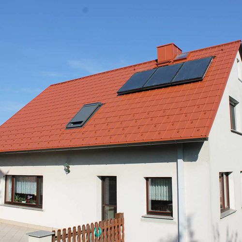 Farbiger Dachziegel - PREFA Aluminiumprodukte GmbH - verfalzt / Flach / Metall