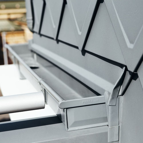 Aluminium-Regenrinne - BOX - PREFA Aluminiumprodukte GmbH - quadratisch / wartungsfrei