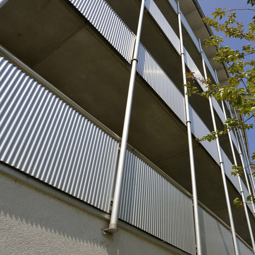 Paneel-Fassadenverkleidung - SINUS - PREFA Aluminiumprodukte GmbH - Legierung / Aluminium / horizontal