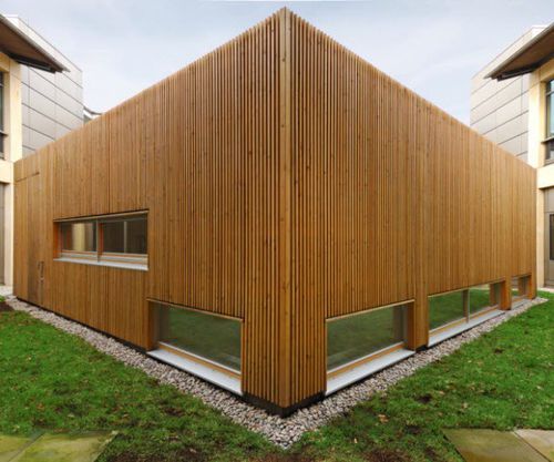 Fertigbau-Gebäude - TRUST SANGER INSTITUTE - Riko Hiše - Massivholz / für Büro / modern