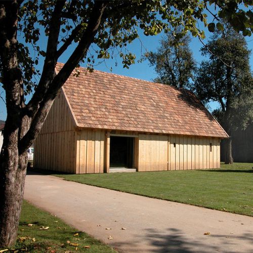 Fertigbau-Gebäude - ŠKARBEC - Riko Hiše - Massivholz / für Events / modern